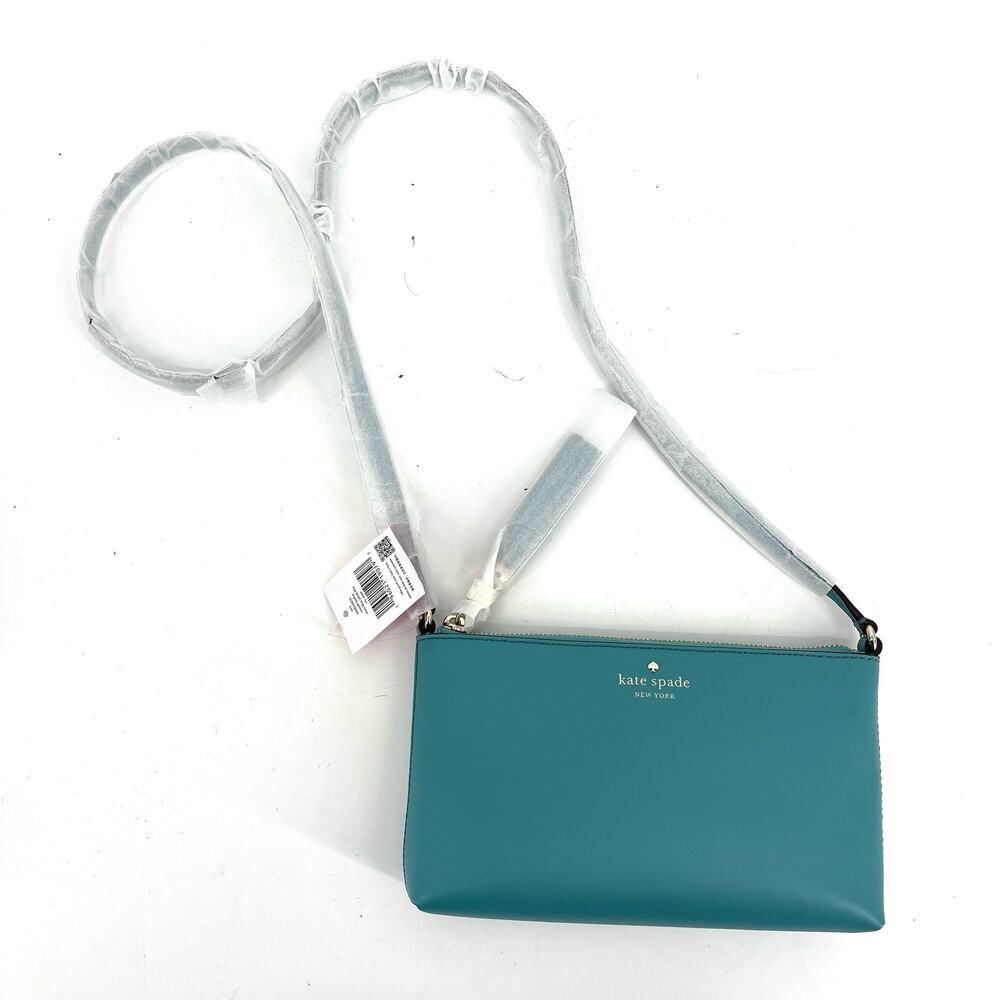 Kate Spade BAT Ivy Street AMY Leather Crossbody Purse (Stone Blue) New with tags - Picture 4 of 8